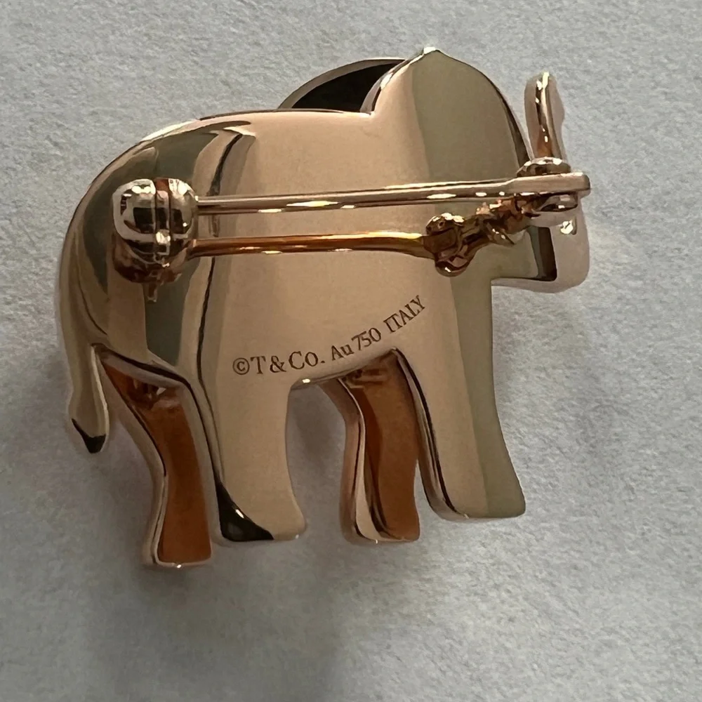 Stylish rose Gold Elephant Brooch